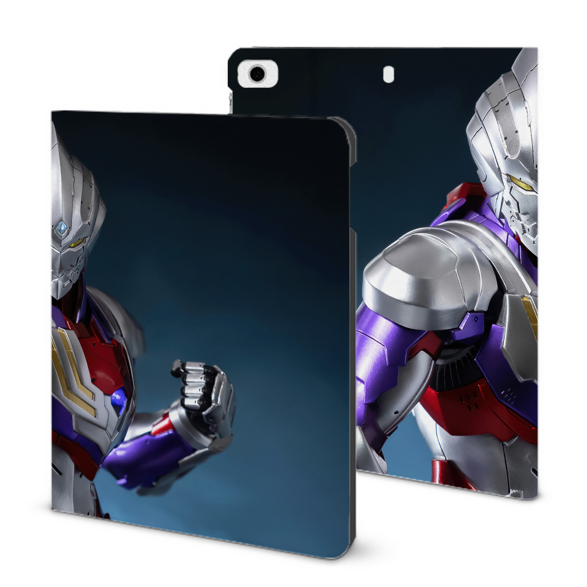 （画像用） ウルトラマン Ultraman IPad ケース ブック型 PUレザー TPU 耐衝撃 軽量 薄型 ペン収納なし 全面保護 IPad 各モデル対応